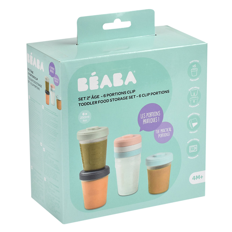Set 6 Recipiente Beaba 250ml, Închidere Ermetică - imagine 2