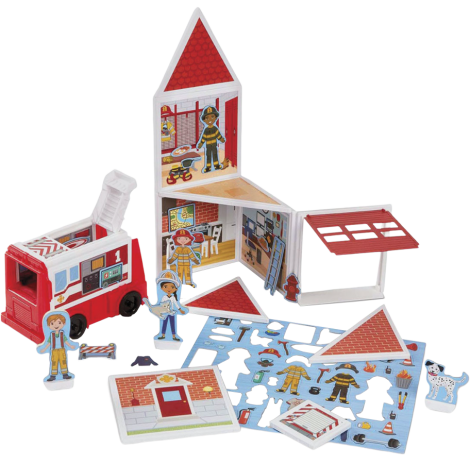 Set Magnetic Stația de Pompieri Melissa & Doug