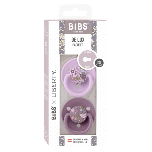 Set 2 Suzete BIBS De Lux, Silicon, Tetină Rotundă