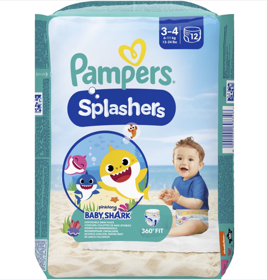 Pampers Splashers Baby Shark Scutece Inot - imagine 4
