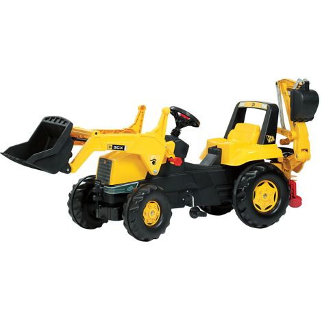 Tractor JCB cu pedale Rolly Toys - Cupa+Excavator