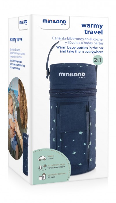 Geantă Termică Warmy Travel Denim Miniland cu Adaptor Auto - imagine 3