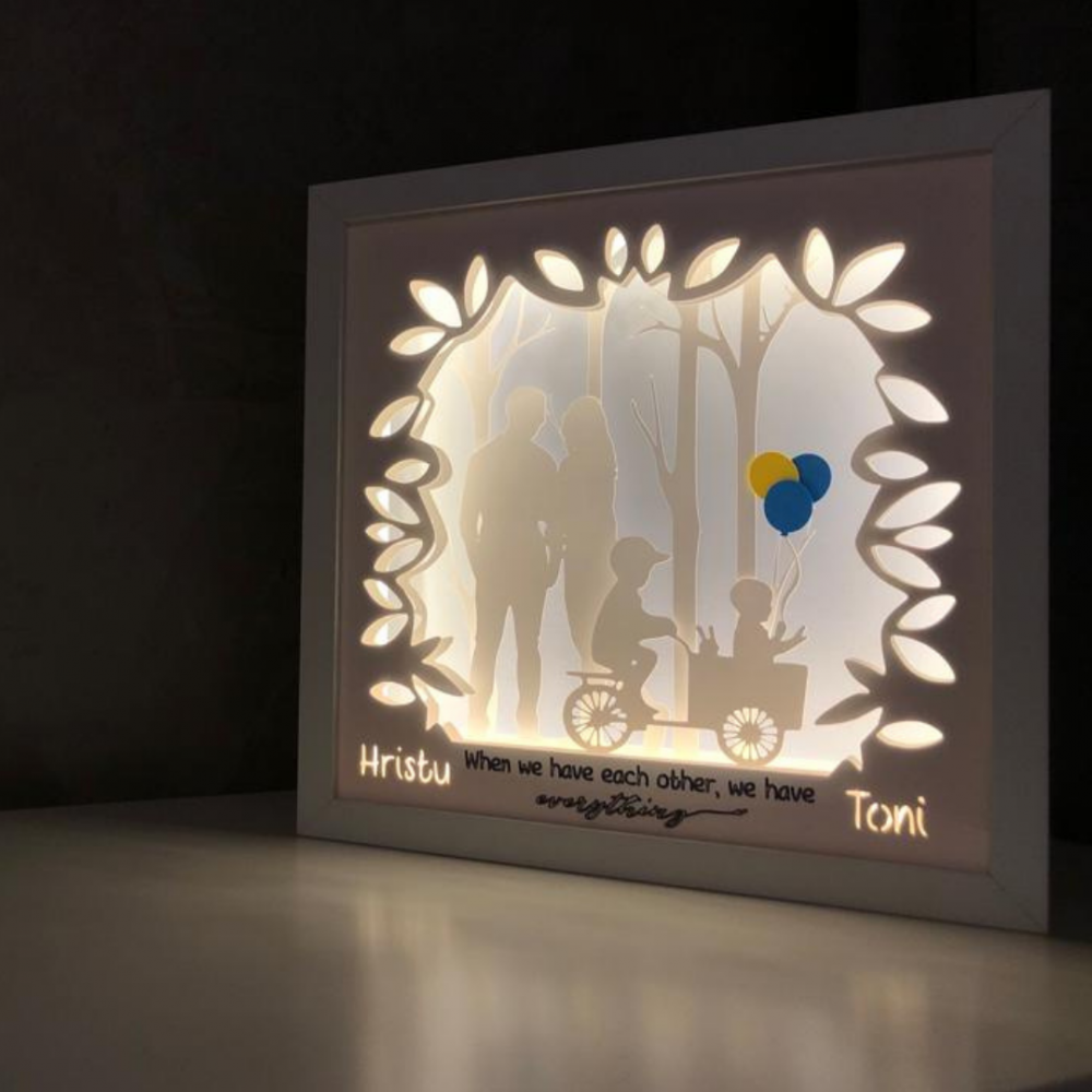 Tablou Luminos Părinți și Copii 063 | Noorhandmadeatelier