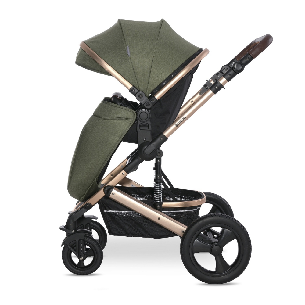 Carucior Lorelli Boston 3-in-1, Loden Green, Pana la 22kg - imagine 2