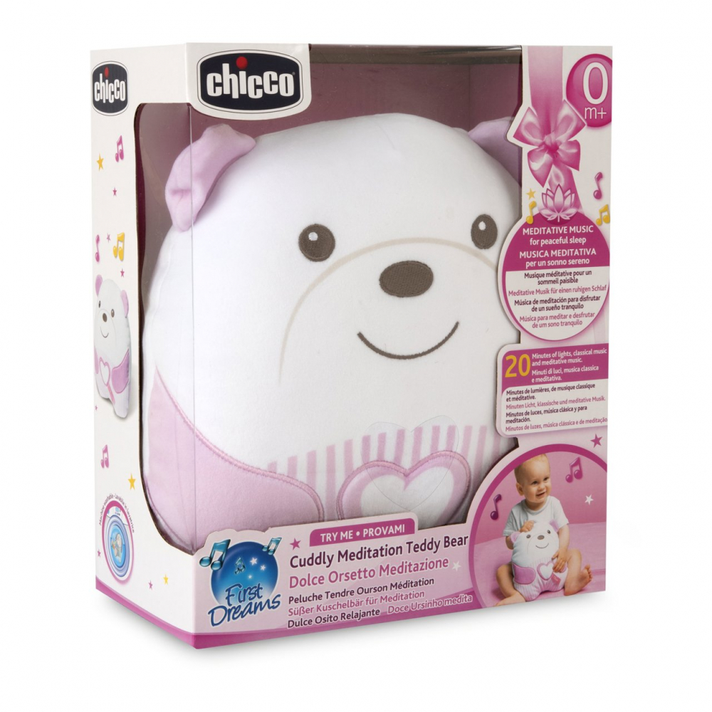 Ursulet Chicco First Dreams cu Melodii Roz - imagine 5