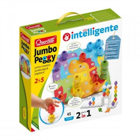 Jumbo Peggy Dinozaur Quercetti | Mozaic Creativ 2-5 ani