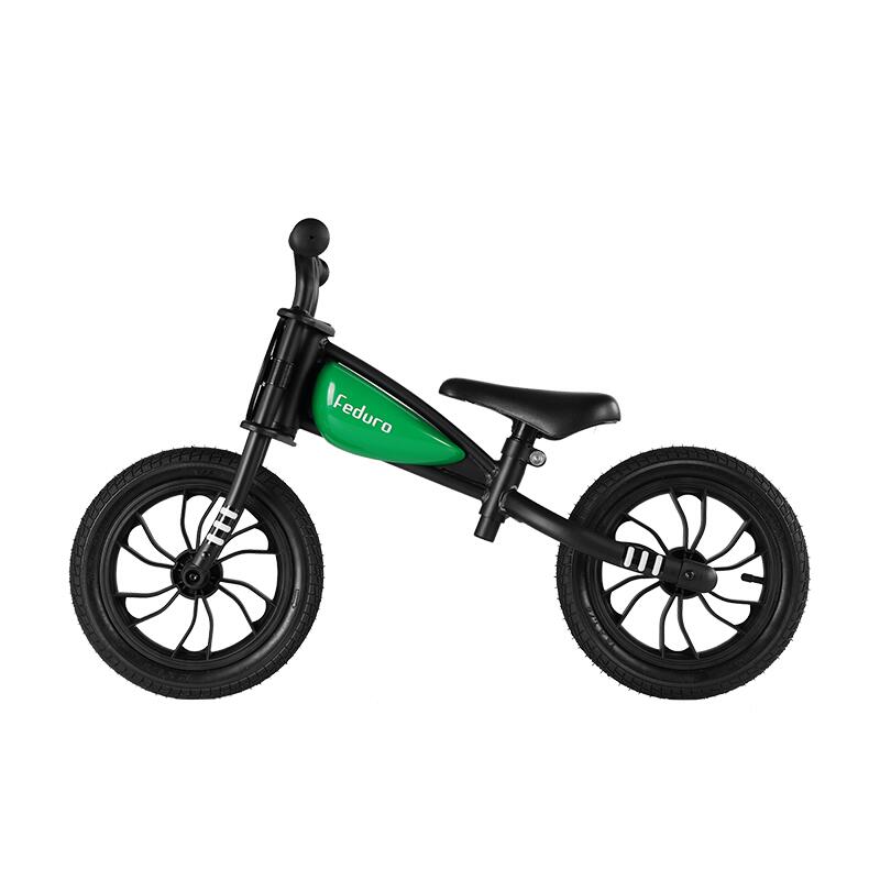 Bicicleta QPlay Feduro Verde, Fără Pedale, 3-6 Ani