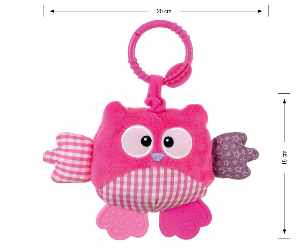 Jucărie Plus Milly Mally Cutie Owl Pink Agățătoare