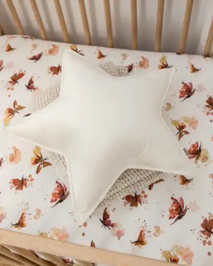 Perna Stea Velvet Babyly Crem | Decorativă și Moale - imagine 9