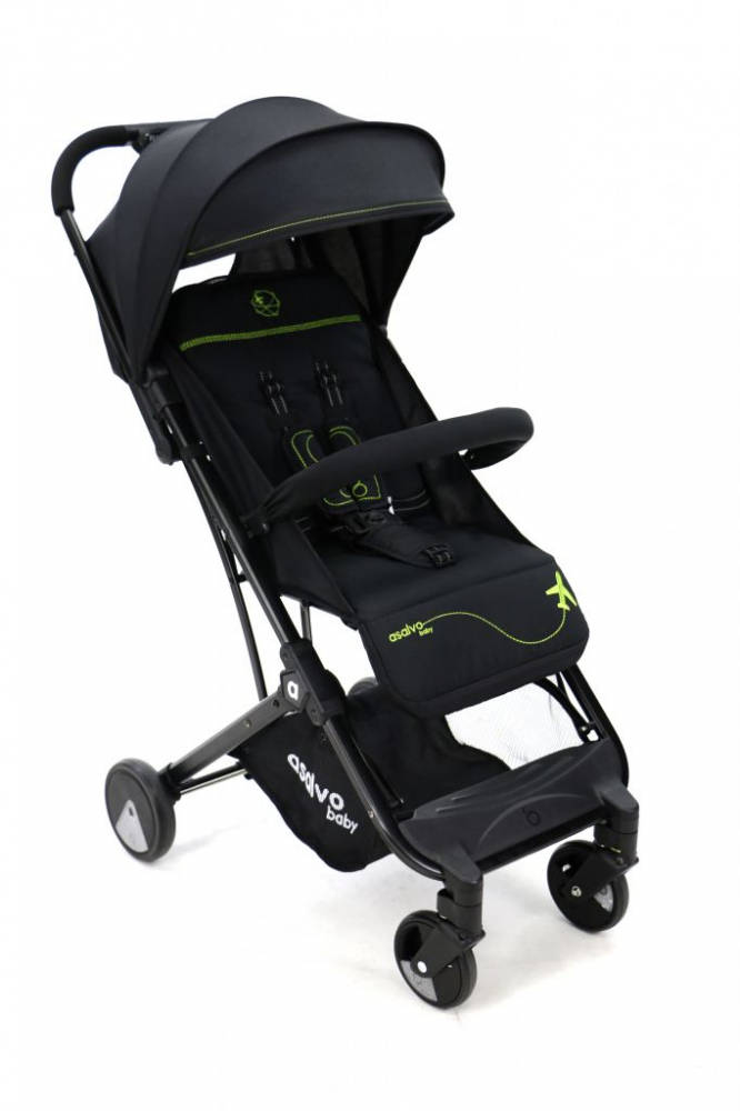 Carucior Asalvo Sport Pliabil, Usor, Negru-Verde - imagine 8