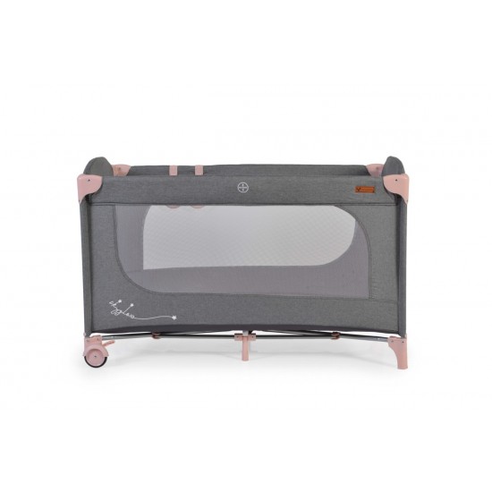 Patut pliabil Cangaroo SkyGlow Pink, 1 nivel - imagine 3