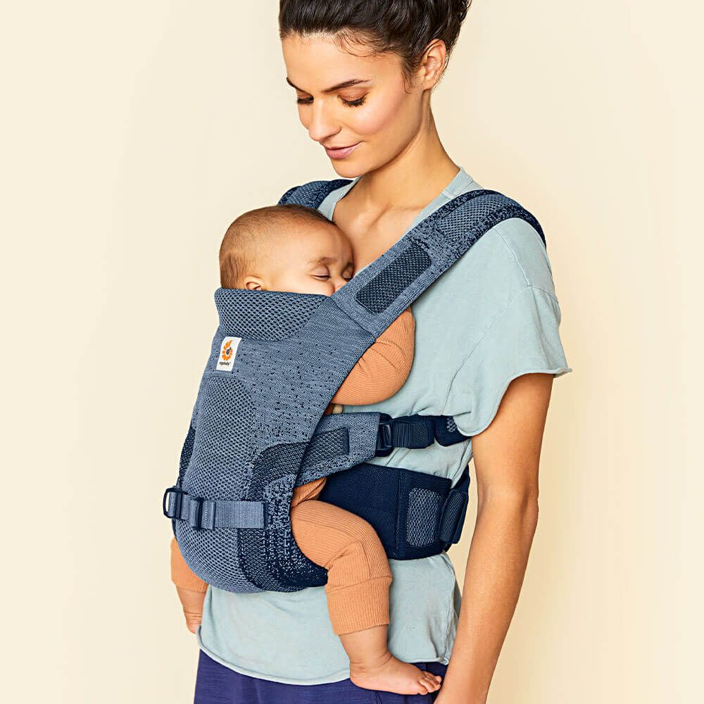 Ergobaby Marsupiu Aerloom Ocean Blue - Confort Superior - imagine 3