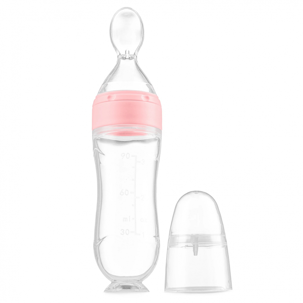 Lingurita Kidnort Silicon 90ml Roz - imagine 9