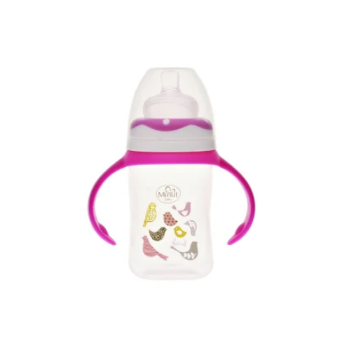Biberon Minut Baby 150ml Roz cu Mâner - imagine 4