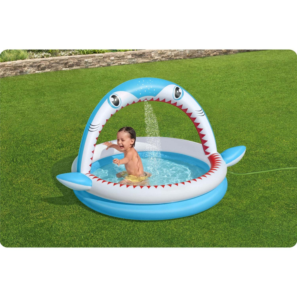 Piscina Bestway Shark cu Stropitoare, 163x127 cm - imagine 4