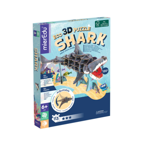 Puzzle 3D Rechin ECO Mieredu Educativ