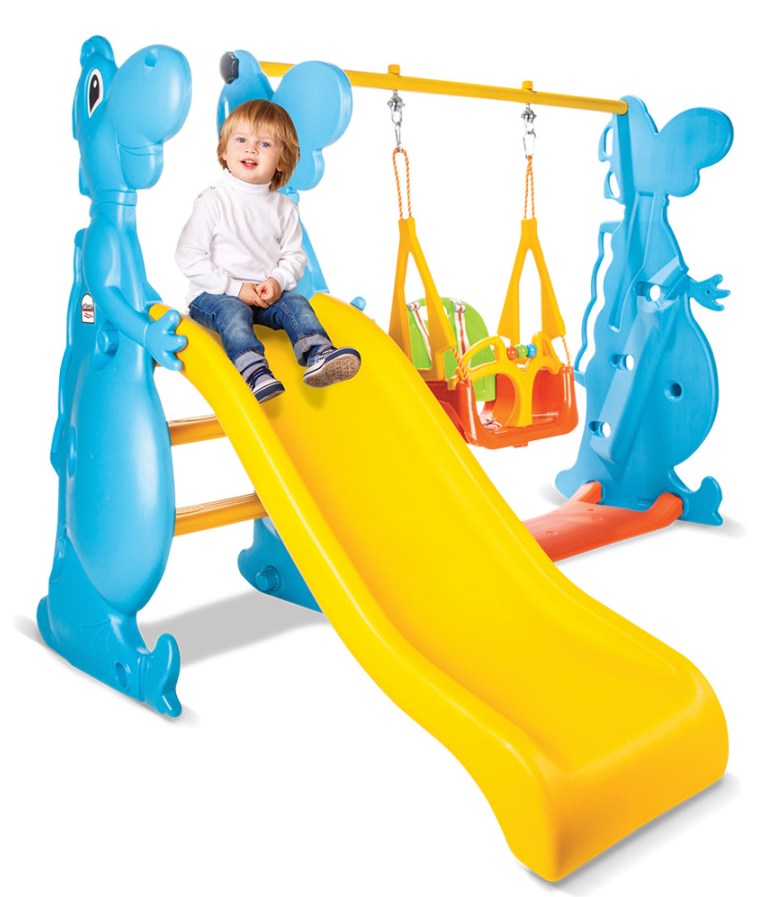 Set de joacă Dino Swing Pilsan - Tobogan și Leagăn Exterior - imagine 3
