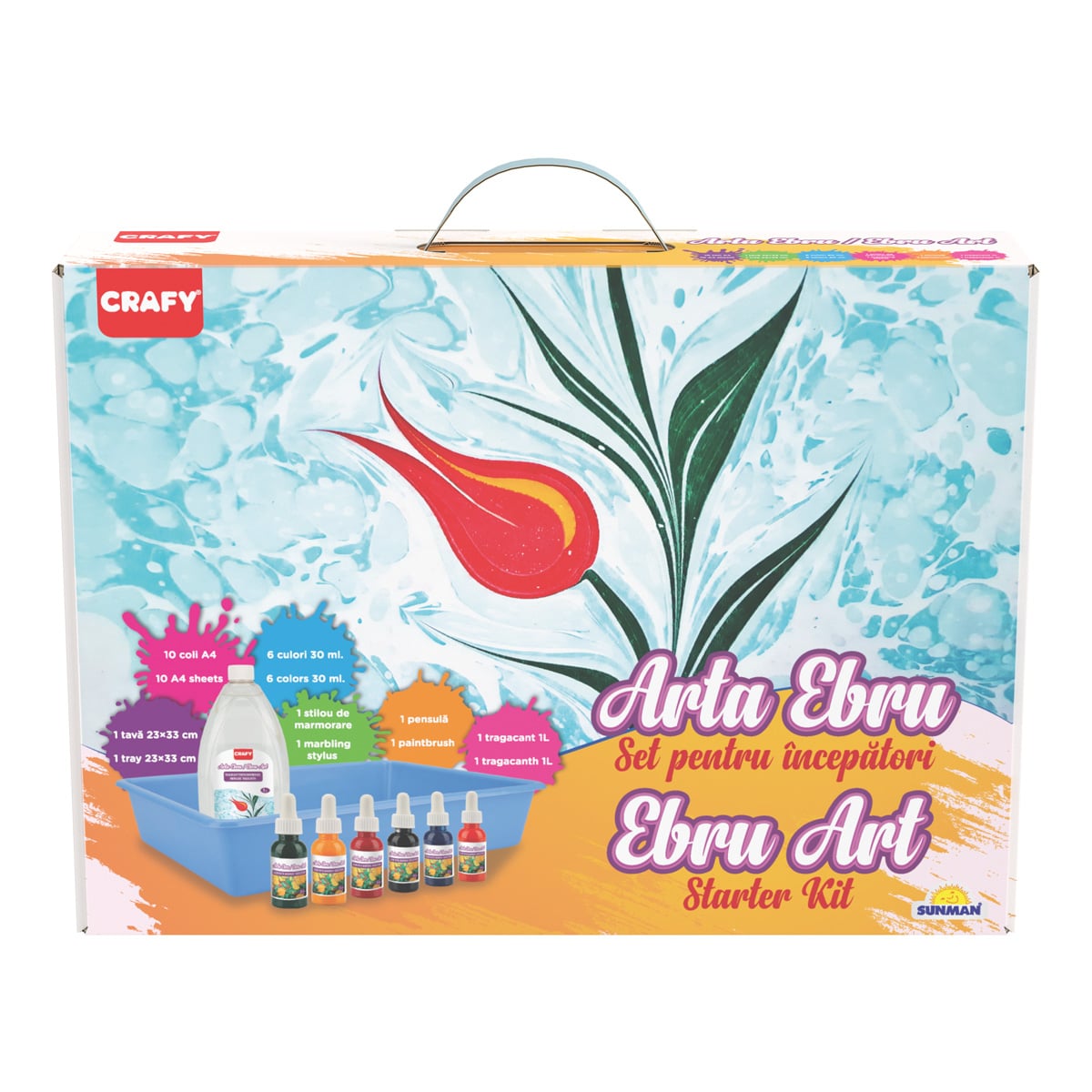 Set Pictură Ebru Marbling Art Crafy