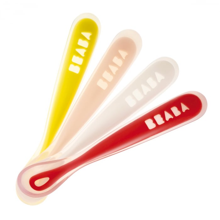 Set 4 Lingurițe Silicon Beaba Bunny +4 luni