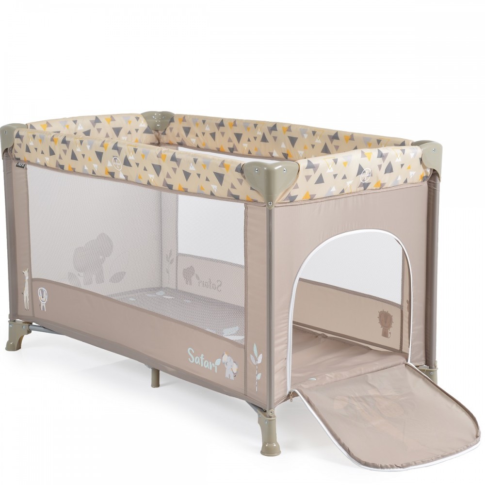 Patut Pliabil Moni Safari Beige cu Accesorii Incluse - imagine 2