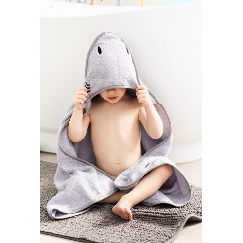Prosop Ubbi cu gluga, gri | Bumbac moale bebe - imagine 4