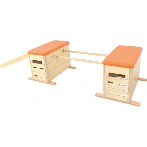 Kit Gimnastică Moje Bambino, Lemn Mesteacan