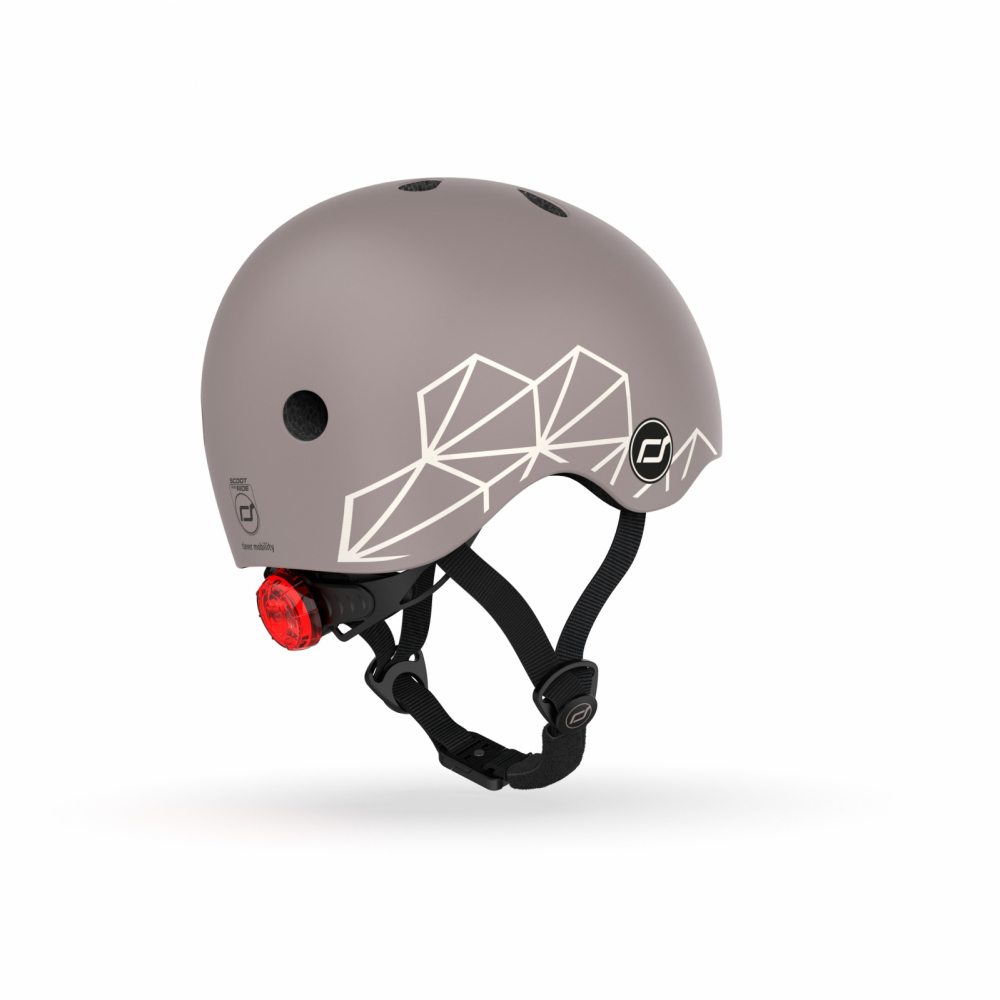 Casca copii Scoot and Ride cu LED Maro 45-51cm - imagine 2