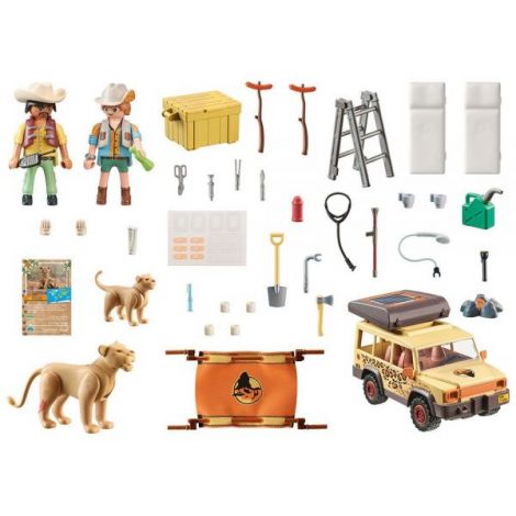 Playmobil Set Safari: Vehicul de Teren și Lei - imagine 5