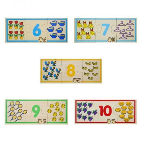 Puzzle Lemn Educativ Numere | Fakopancs - imagine 3