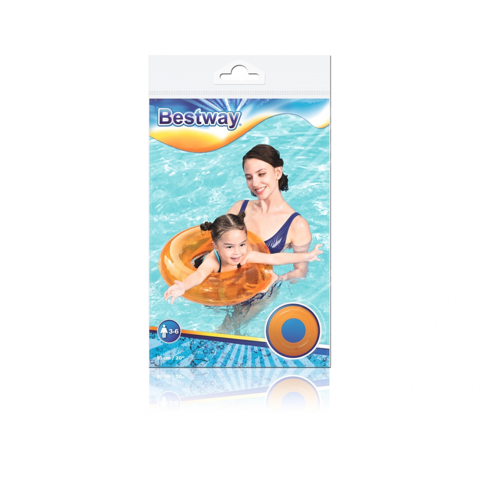 Colac Gonflabil Copii 51 cm Bestway, Portocaliu - imagine 3