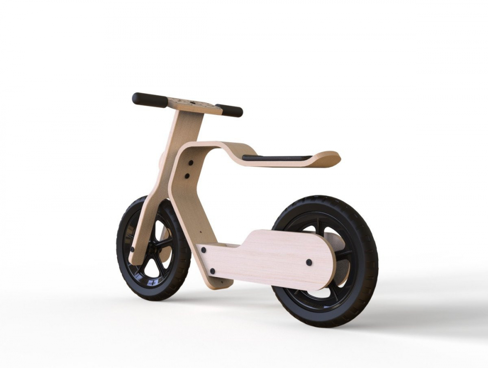 Bicicleta lemn fara pedale RideMe MamaToyz - imagine 2