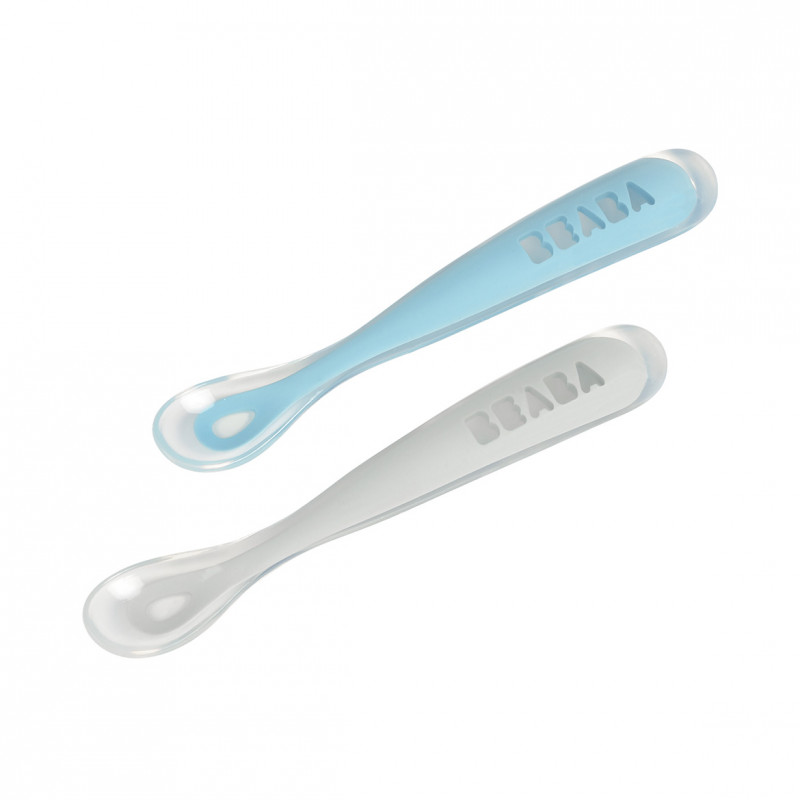 Set 2 Lingurițe Silicon Beaba Bleu +4 luni - imagine 3