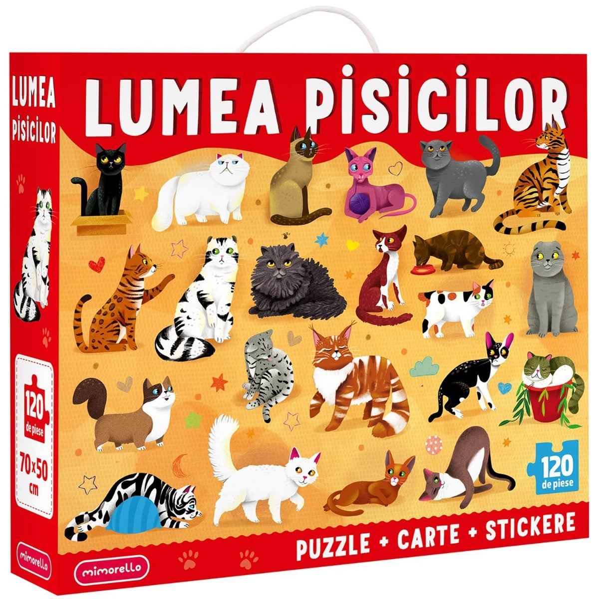 Puzzle Educativ Pisici Mimorello, 120 Piese
