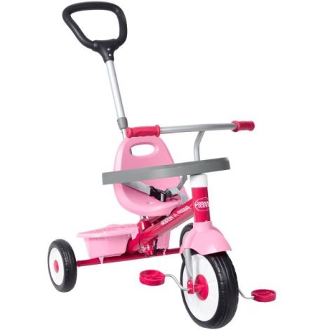 Radio Flyer Tricicleta 3-in-1 Roz | 1.5-5 Ani
