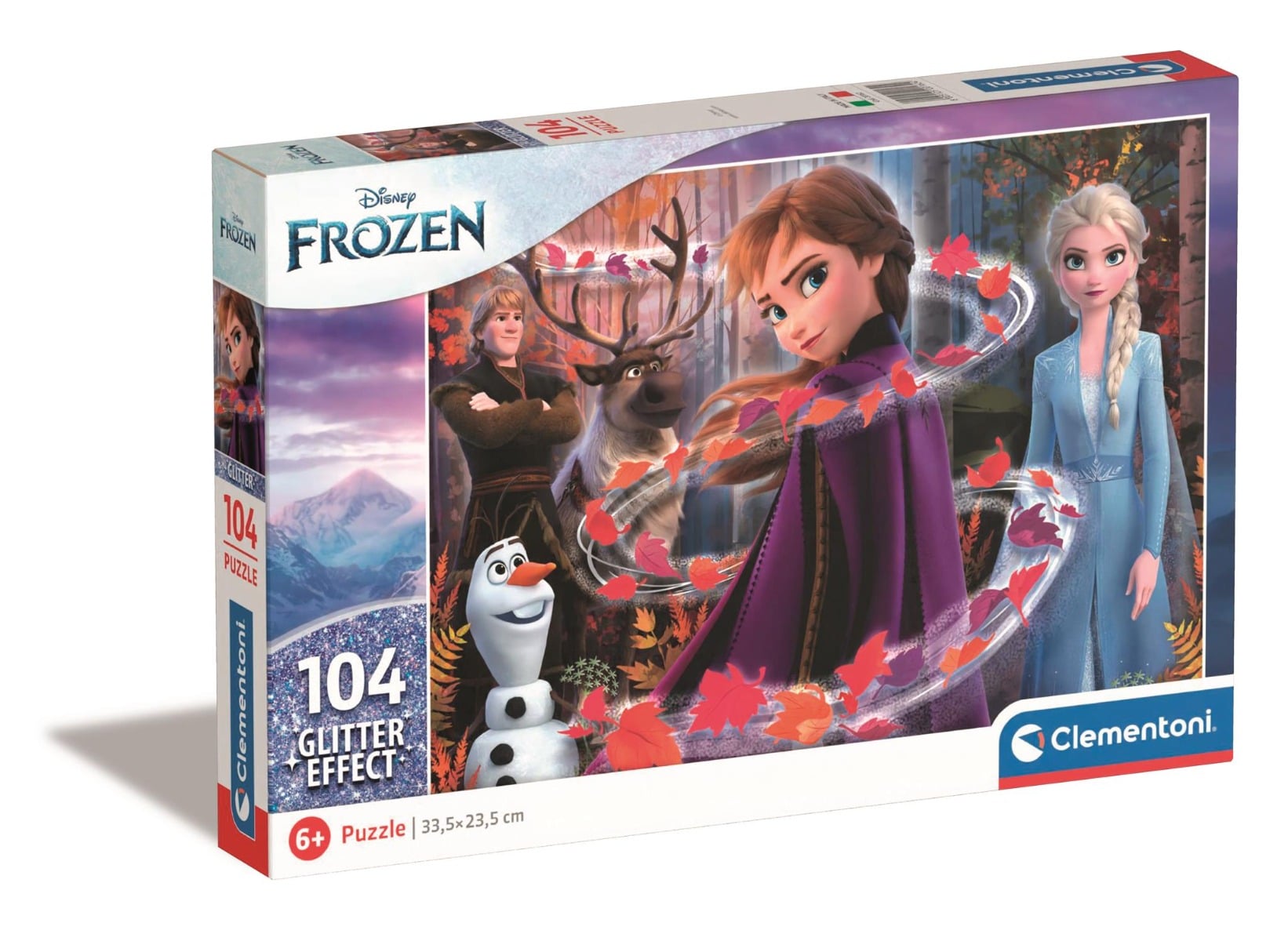 Puzzle Frozen 2 Clementoni 104 piese cu sclipici