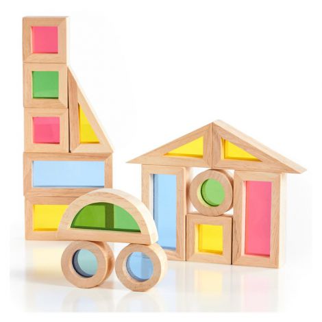 Junior Rainbow Blocks Guidecraft - Educativ - imagine 2