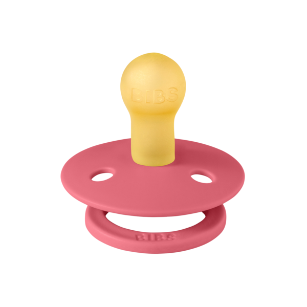 Suzetă BIBS Colour Coral, Tetină Rotundă Latex