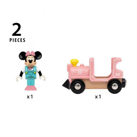 BRIO Minnie cu Locomotiva 32288 - Trenuleț Lemn - imagine 3