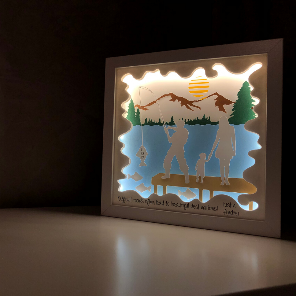 Tablou Luminos Pescuit 001 | Noorhandmadeatelier