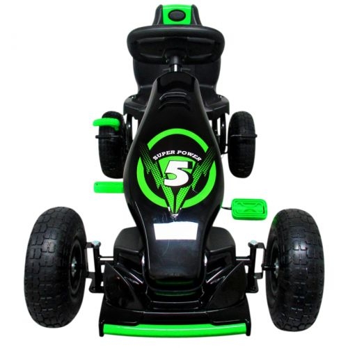 R-Sport Gokart Verde cu Roti Gonflabile