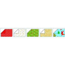 Hartie Origami 50 Foi Crăciun 15x15 cm Folia - imagine 2