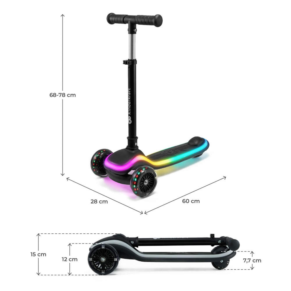 Kinderkraft Raket Trotineta LED 3 Roți - imagine 4