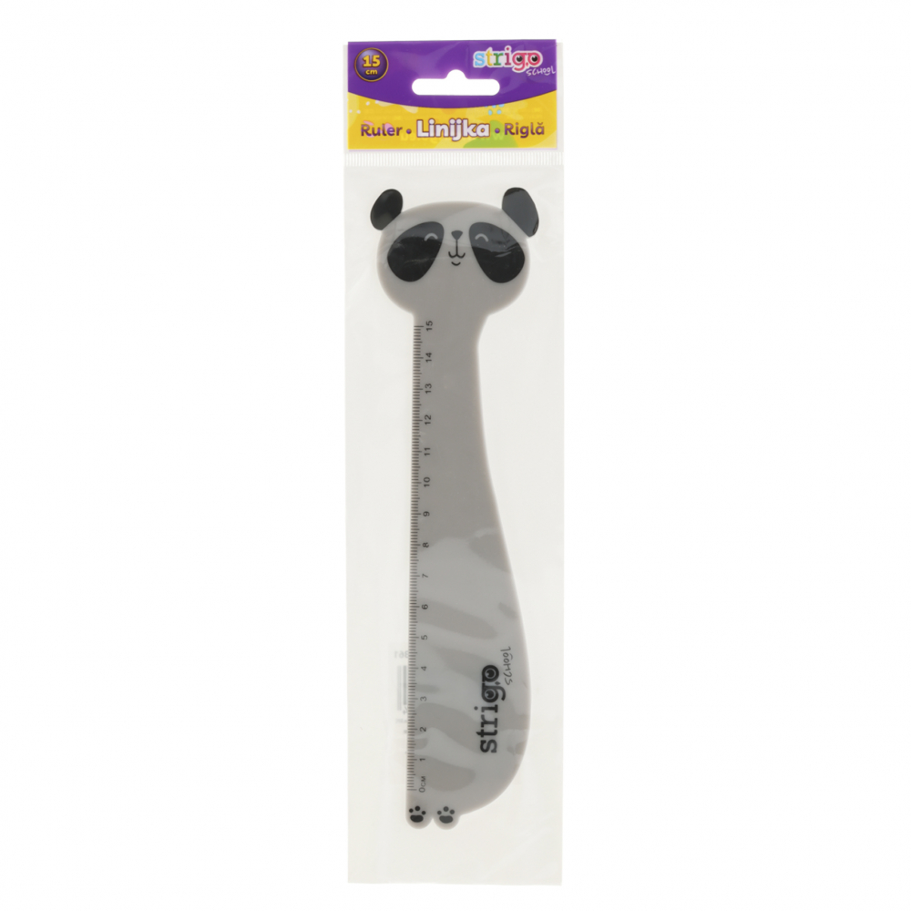 Rigla Strigo Panda 15 cm - Practică și Veselă