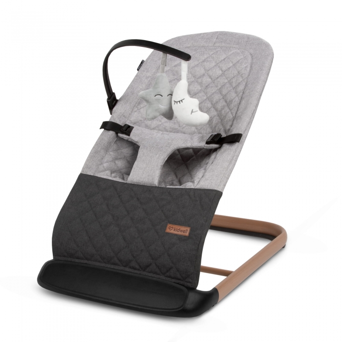Balansoar Kidwell Laro Wooden Grey, Confort și Siguranță - imagine 10