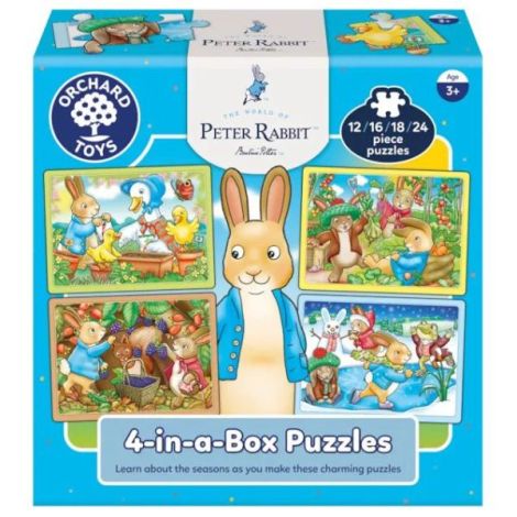 Cutie puzzle Peter Rabbit 4 în 1 - Orchard Toys