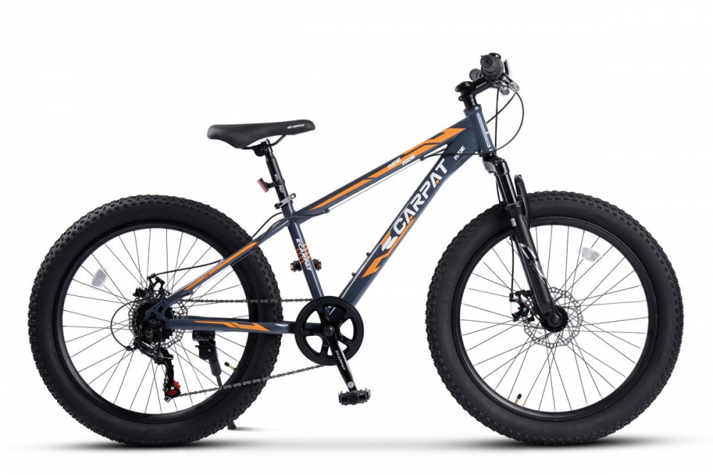 Bicicleta Carpat 24" cu Anvelope Late și Suspensie