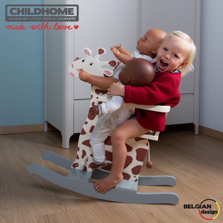 Balansoar Childhome Girafa pentru copii 12-30l - imagine 3