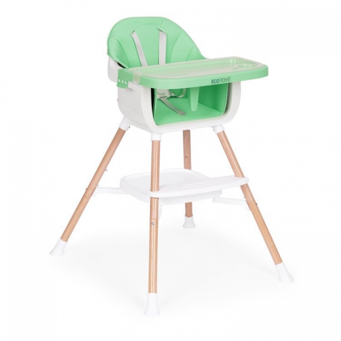 Scaun masă 2-in-1 Ecotoys Verde multifuncțional - imagine 9