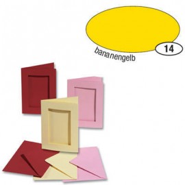 Set 5 Felicitari Decupaj Galben Folia Paper