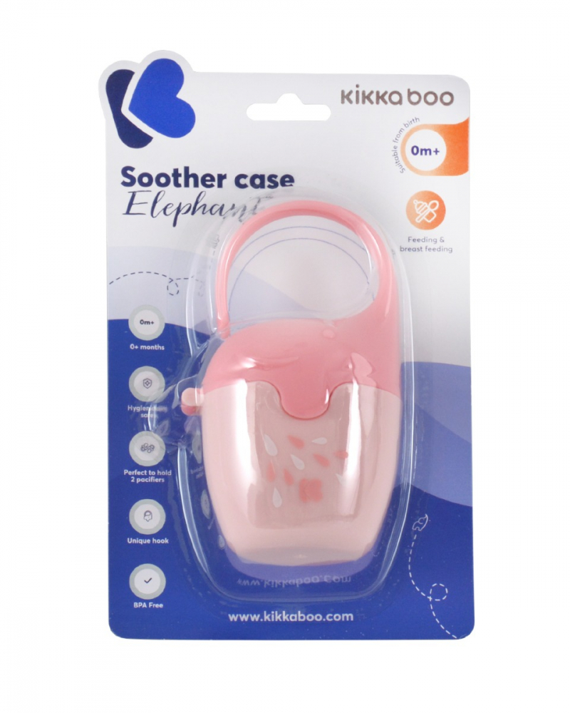 Cutie Suzete KikkaBoo Elephant Pink, Agățare Universală